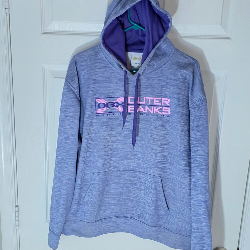 Outer Banks Sweatshirt Womens Hoodie OBX Pullover purple lilac size large
